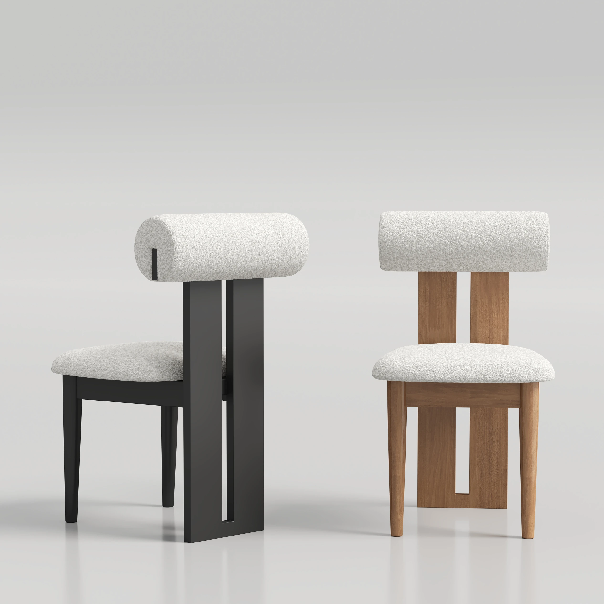 ProSeries Mid-Century Dining Chair-Solid Wood Hippo-Inspired Seating for Home & Bistro