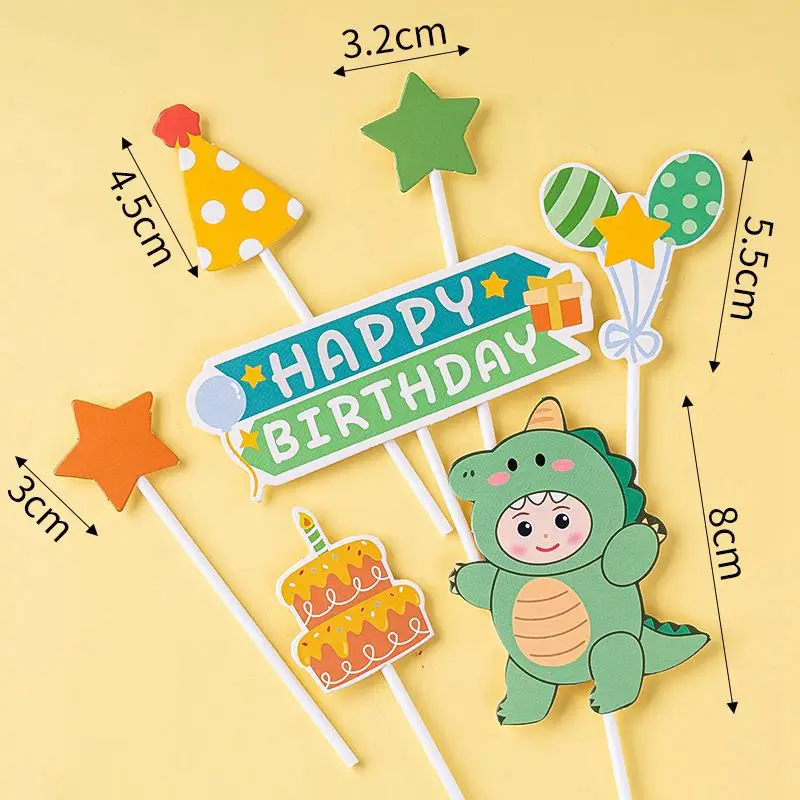 Brüllen Sie Dinosaurier-Kuchenaufsätze, Geburtstag, Dschungel, Safari, Party, Junge, Mädchen, Geschenke, Kind, 1. Geburtstag, Kuchendekoration, Babyparty, Kuchendekoration – Detail 6