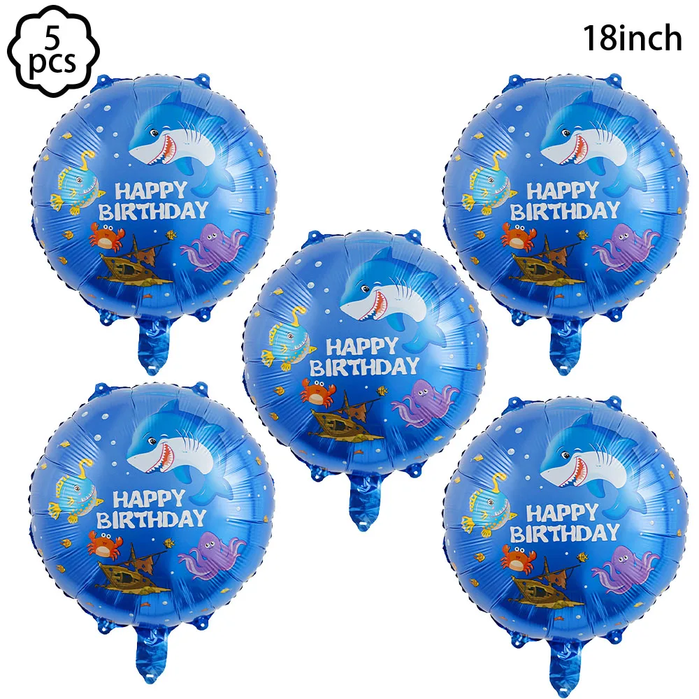 18 Zoll Tier-Folienballons Runde Happy-Birthday-Dekoration Dschungeltiere Dinosaurier Flugzeug Hai Geburtstagsparty-Ballons – Detail 6