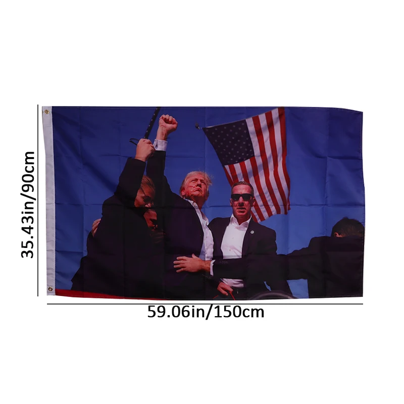 New Trump Flags Trump Fight Outdoor Flags 3x5 Feet President Flag Flag For Outdoor Yard Roofs Garden