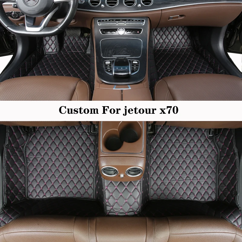 

Car Floor Mat For Custom For Jetour X70 Automobiles Rug Woman Leather High Quality Diamond Luxury Interior Auto Accessory
