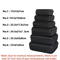 Boîte de rangement EVA, 1 pièce, petit sac de voyage à fermeture éclair, mallette de rangement de protection Portable, sac d'outils d'extérieur, 6 types de tailles, accessoires d'organisation 3