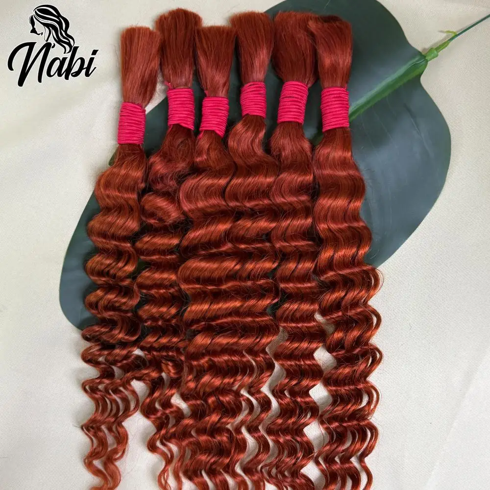 Nabi Bulk Buy Deep Wave 99J# 4/27# Braiding Hair Boho Braids Human Hair Bulk No Weft Natural Extension for Braiding