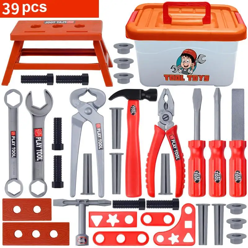 Kids Toolbox Kit Toys Simulation Repair Tools Toys Drill Plastic Game Learning Engineering Puzzle Gifts For Boy