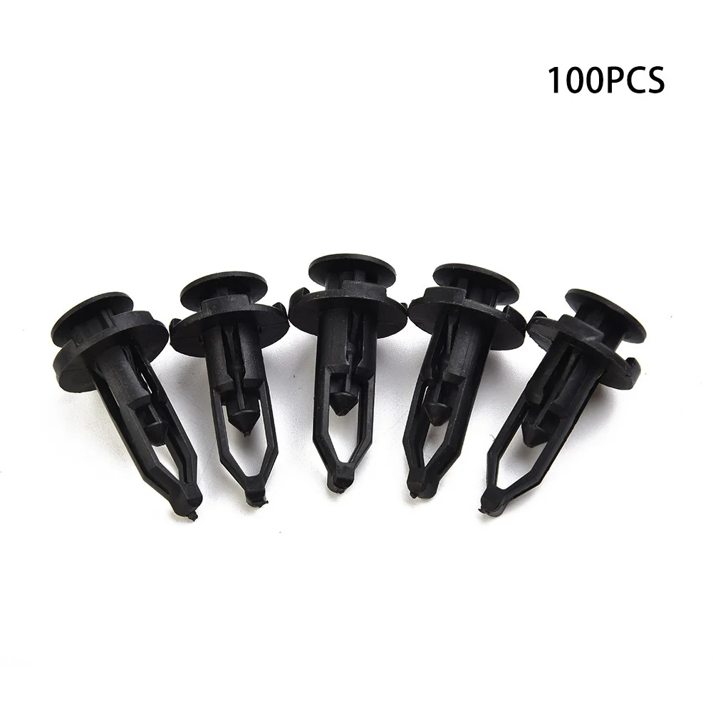 100 stücke 9mm Auto Stoßstange Hintere Abdeckung Push-typ Clamp Schwarz Kunststoff Feste Clip Befestigungen Für Toyota 52161-16010 – Detail 3
