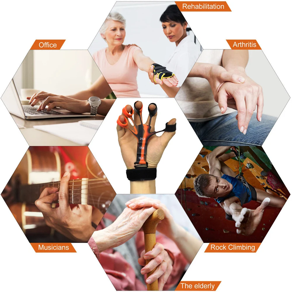 Silicone Finger Grip Strengthener for Hand Rehabilitation