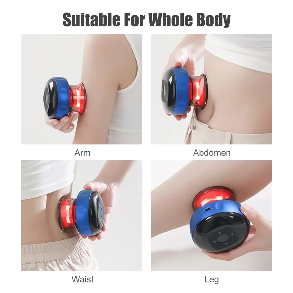 Electric Vacuum Cupping Chinese Medical Cups Hijama Massage Machine Heating Jars Suction Cup Body Slimming Tool