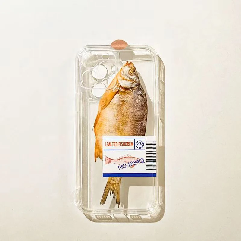 Ins Style Transparent Salted Fish Phone Case Cover