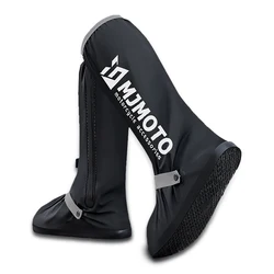 Waterproof Non-Slip Unisex Motorcycle Rain Boot Covers - 45 (Black)