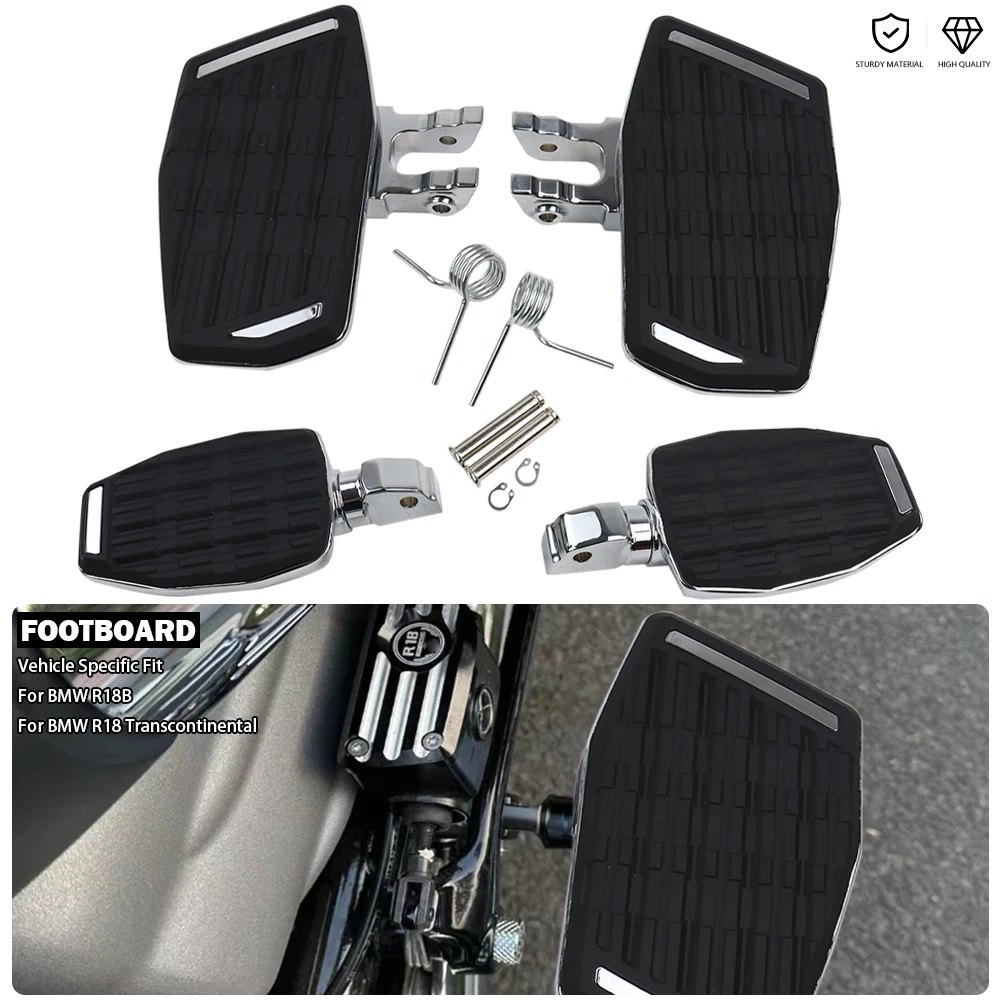 

Motorcycle Front Rear Footrest Rider Footboard Driver Passenger Floorboards Fit For BMW R 18 B R18 Transcontinental R18B 2021-
