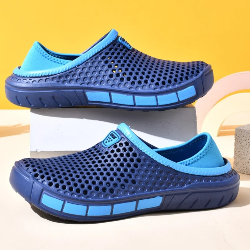 Sommer-Herrenpantoffeln, Clogs, Strandschuhe, Outdoor- und verschleißfeste Ferse, leicht und bequem, atmungsaktiv und erfrischend