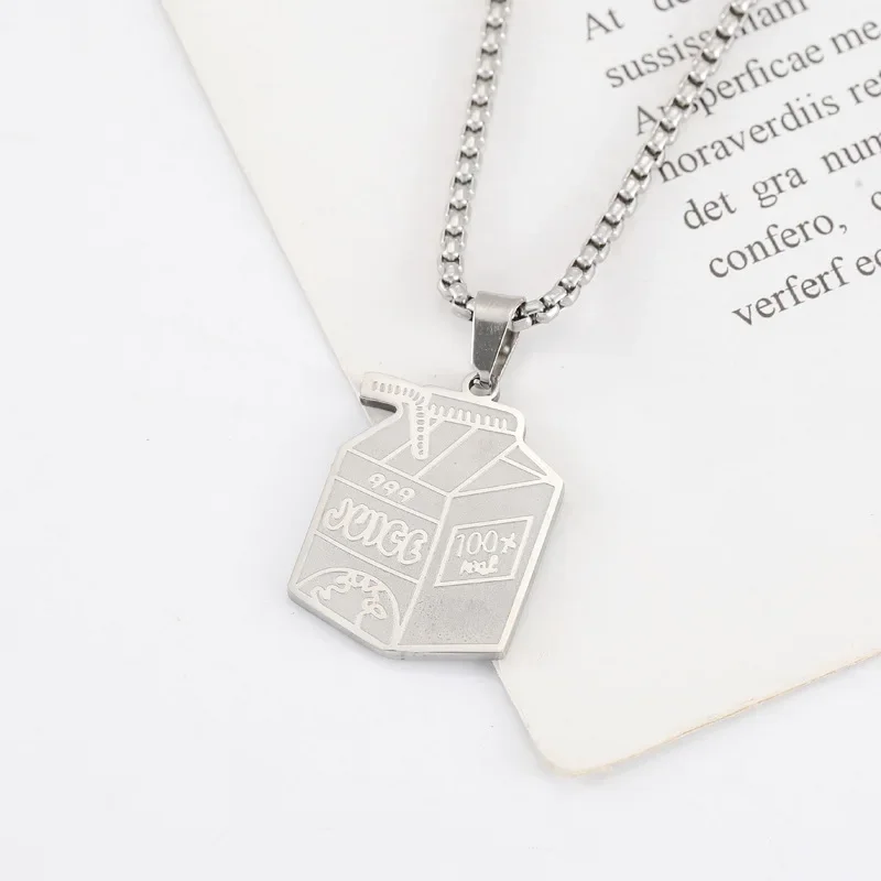 JUICE and Wrld Necklace Popular Rapper Hiphop Singer Pendant Necklace Fans Souvenir Stainless Steel Jewelry Gift 5