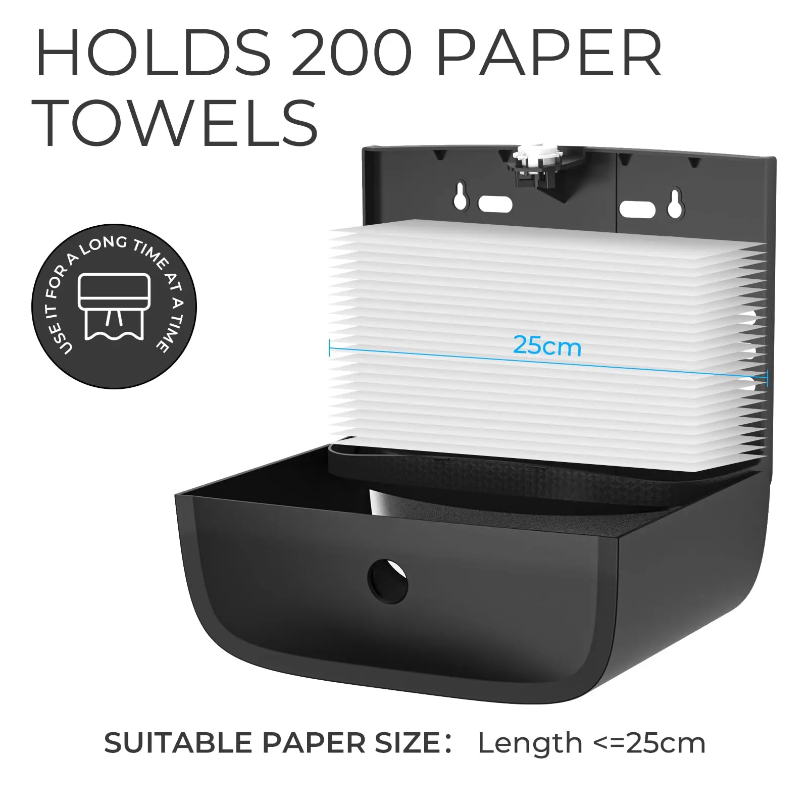 interhasa! Paper Towel Dispenser Wall Mount Adhesive No Drilling or Screws Install Multifold/Trifold/C Fold Commercial tissue dispenser paper towel rack