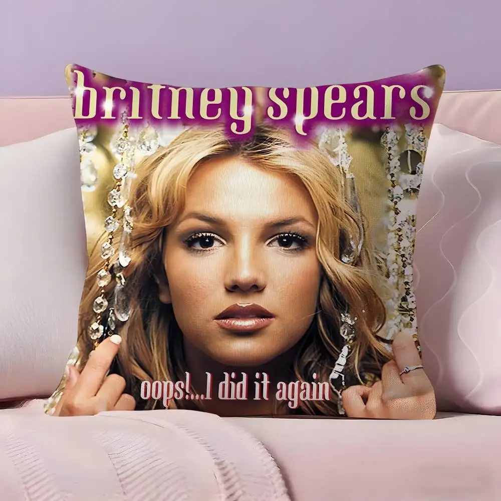 Singer B-Britney S-Spears Kissenbezug, Kissenbezug, ultraweicher, hautfreundlicher Stoff, wolkenartig, bequem und verdeckter Reißverschluss – Detail 9