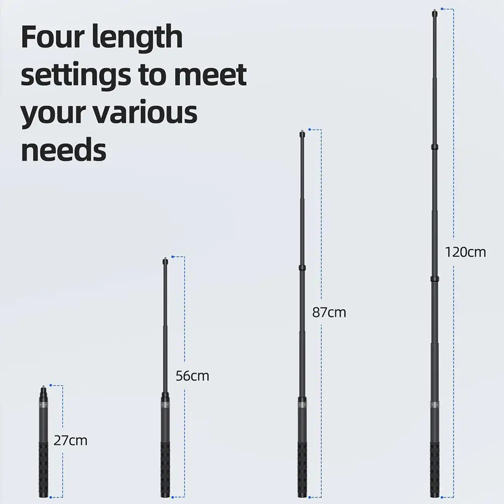 Carbon Fiber Invisible Selfie Stick For AMagisn For Insta360 Camera Invisible Selfie Stick 120CM Camera Accessories