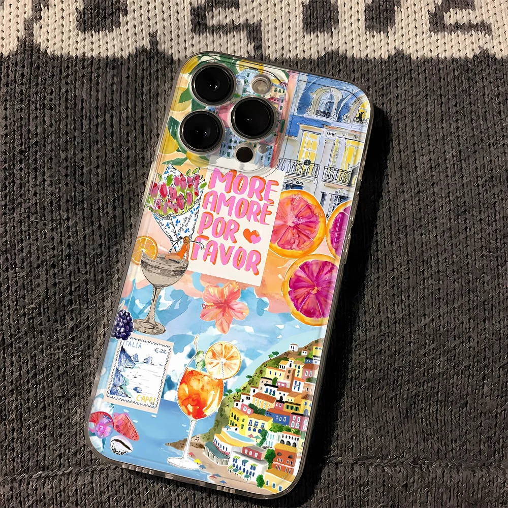 Marine Life Fruit Lemon Shockproof Phone Case Cover