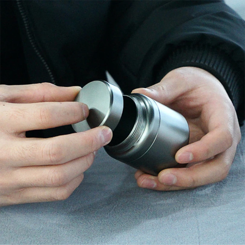 Mini Portable Sealed Jar Travel Moisture-proof Solid Color Nut Candy Food Storage Container Tea Can Metal Box Stainless Steel