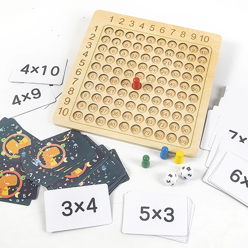 

99 Multiplication Table Math Addition Teaching Aids Montessori Multiplication Wooden Board Game Kids Learning Educational Toys