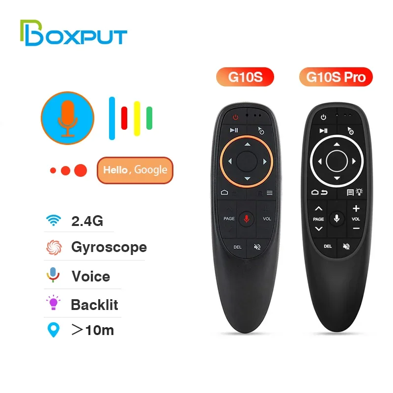 에어 마우스 음성 제어 G10S Pro BT 자이로 스코프 감지 게임 안드로이드 TV 박스 박스 H96 MAX X88 용 2.4GHz 미니 무선 스마트 원격