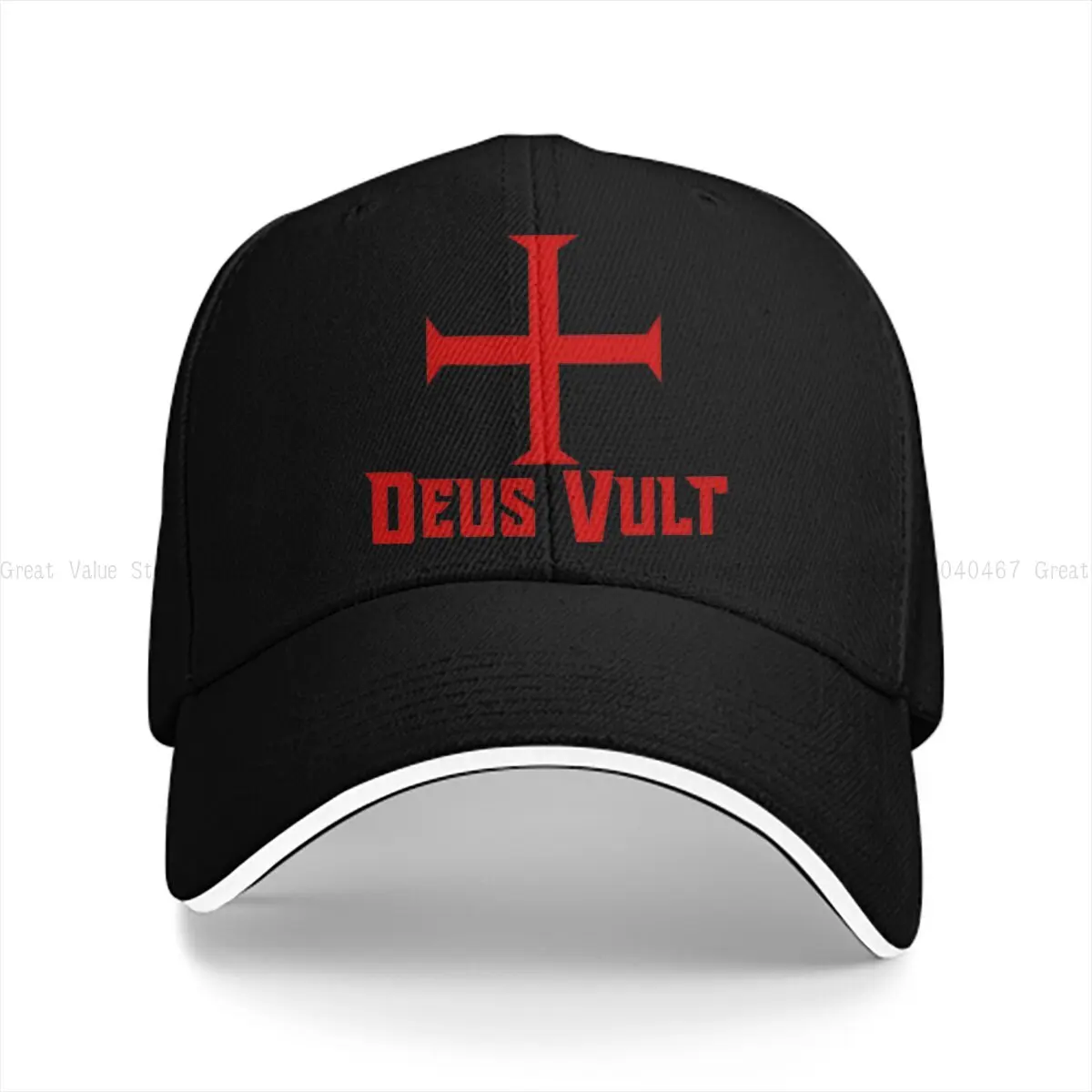 Reine Farbe Papa Hüte Deus Vult Templer Kreuz rot Männer Hut Sonnenblende Baseball mützen Ritter Templer Schirmmütze