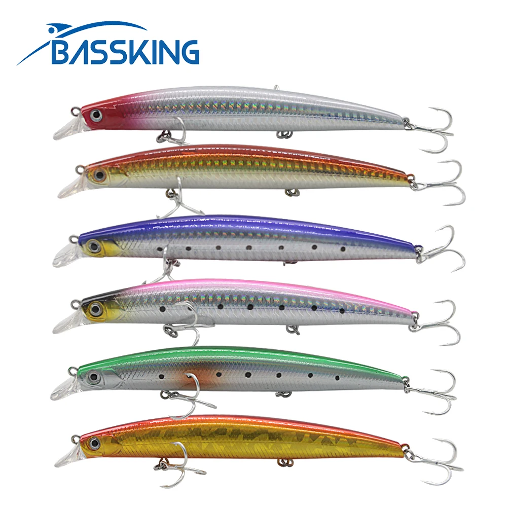 

BASSKING 90mm/12g 120mm/17.7g Floating Minnow Fishing Lure Quality Professional Wobbler Hard Bait Jerkbait for Sea Bass Pike