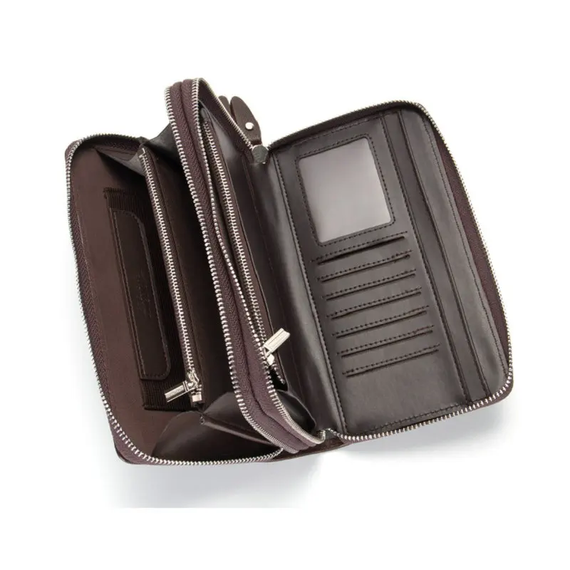 Business Men's Wallet Long Zipper Handheld Bag Multi-functional Handbag Retail Wallet Phone Bag