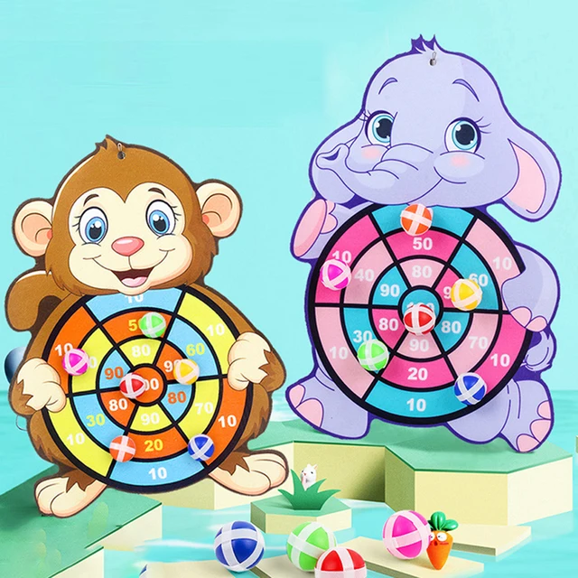 10PCS 3.4cm Montessori Dart Board Target Shooting Target Ball Sports Game Toys Outdoor Toy Sticky Ball Random Color 3