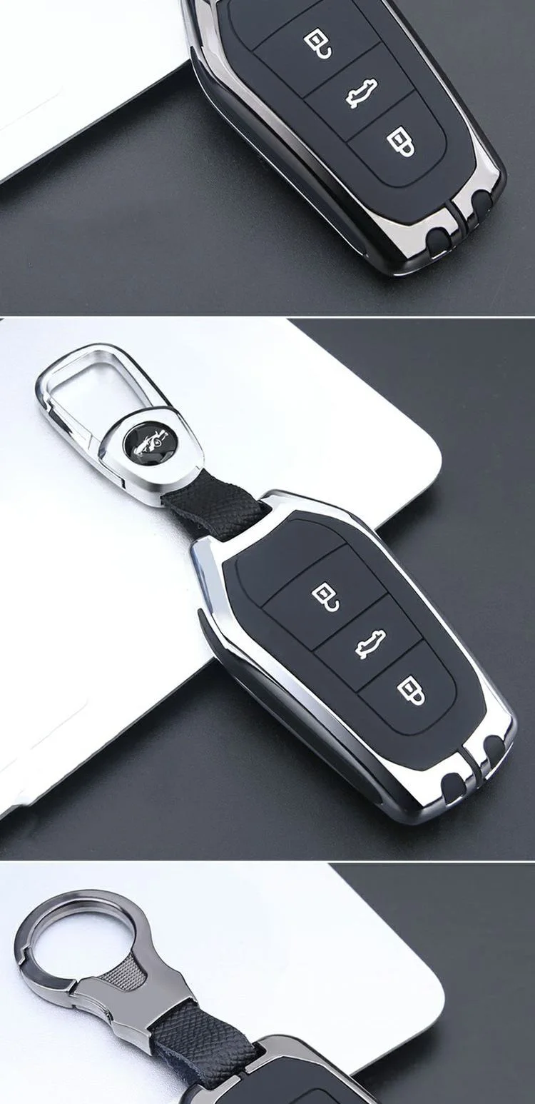 Car Key Case Full Cover For Peugeot 308 408 508 2008 3008 4008 5008 Citroen C4 C4l C6 C3-xr Protect Shell Zinc Alloy - - Racext™️ - - Racext 31