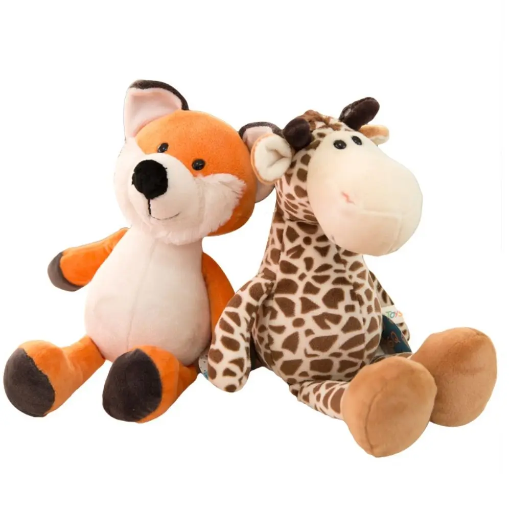 Simulation Giraffe Plush Toys Dog Lion Monkey Plush Stuffed Toy Tiger Cartoon Forest Animal Doll Kids Holiday Gifts