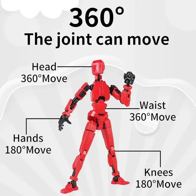2025 Action Figure 10 Action Figure Dummy Action Figure 3D Printed Multi-Jointed Movable 10 Action Figure Toy