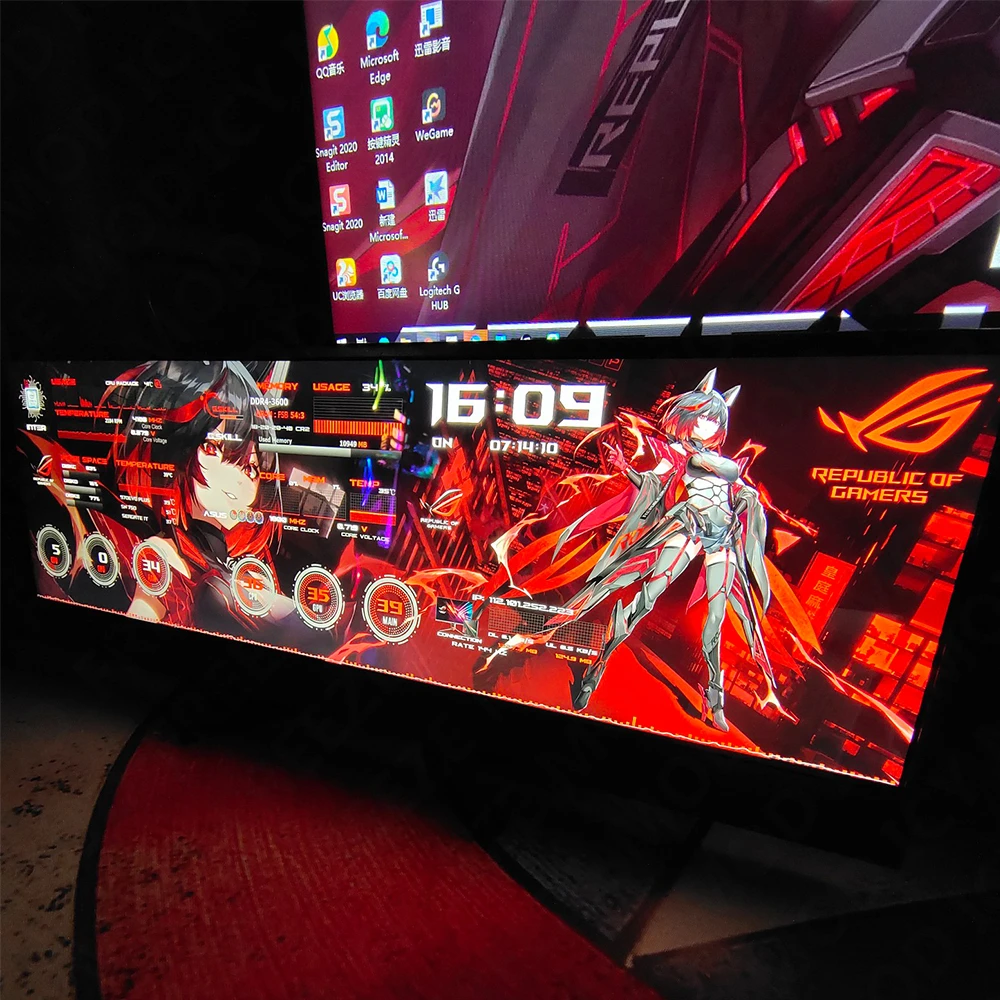 PC  ȭ Aida64  Ȯ LCD ASUS 4K ġ ̺, DIY DATA , 3840x1100 HD ÷ ̸ MOD, 8.8 ġ, 12.6 ġ, 14 ġ