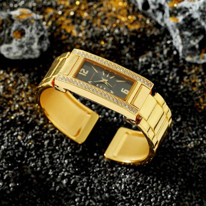 Women Watches CANSNOW Luxury Squre Dial Original Design Ladies Rhinestone Quartz Bracelet Watch Elegant Female Clock