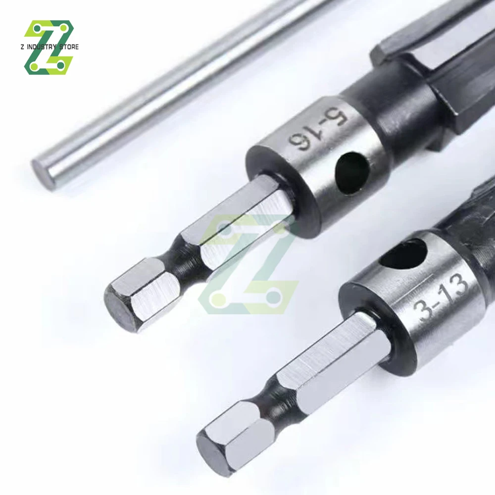 3-13mm&5-16mm Taper Reamer Hand Metal Reamer Deburring Enlarge Pin Hole Handheld For Wood Metal Plastic Drilling Tools