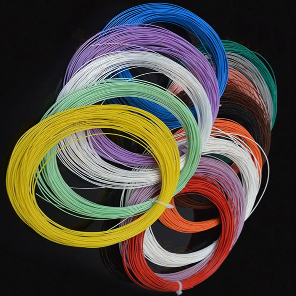 

Посеребренный кабель 20 AWG OD 1,5 мм, кабель для наушников, провод для наушников «сделай сам», аудиокабель из ПТФЭ, термостойкий провод