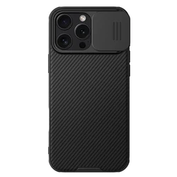 Nillkin Slide Camera Protection Phone Case with TPU Frame and Hard PC Back - iPhone 16 Pro Max (Camshield Black)