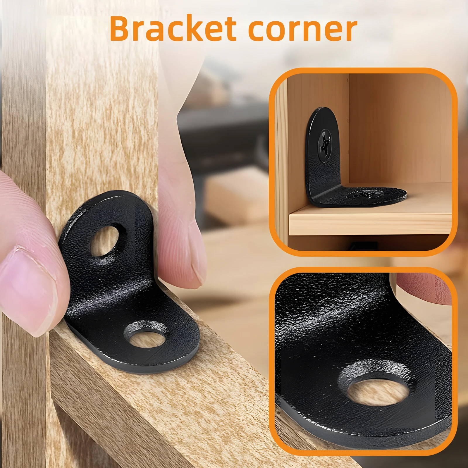 L brackets for shelves corner brackets for wood angle bracket Stainless steel With screws Bracket set 10/20/40pcs angle bracket