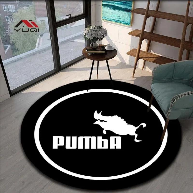 

Animal Logo Pattern Round Carpet for Living Room Rugs Kids Carpet Soft Non-slip Floor Mat for Bedroom Carpet Tapis 5 Sizes