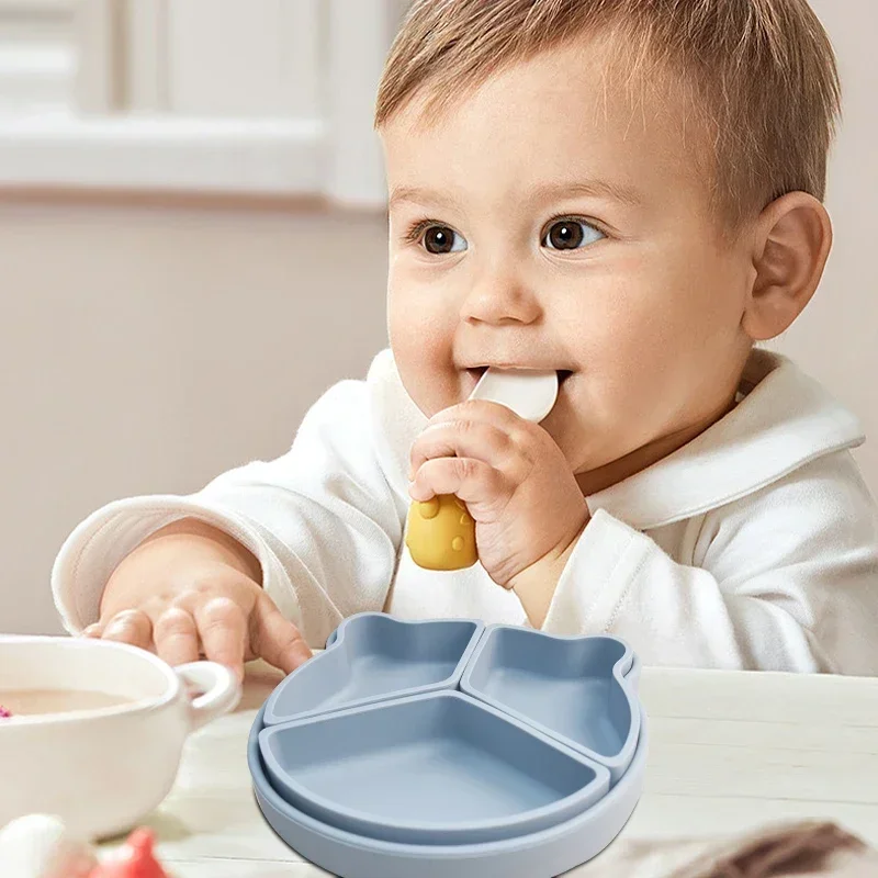 New Products BPA Free Kids Silicone Bowl Baby Feeding Silicone Dishes silicone dinner plate 4