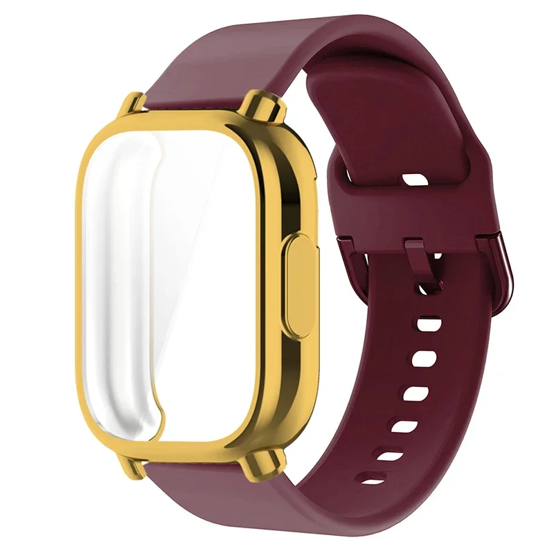 Silicone Strap with Case for Smart Watch, 22mm, Compatible with Watch 5 Active Lite
