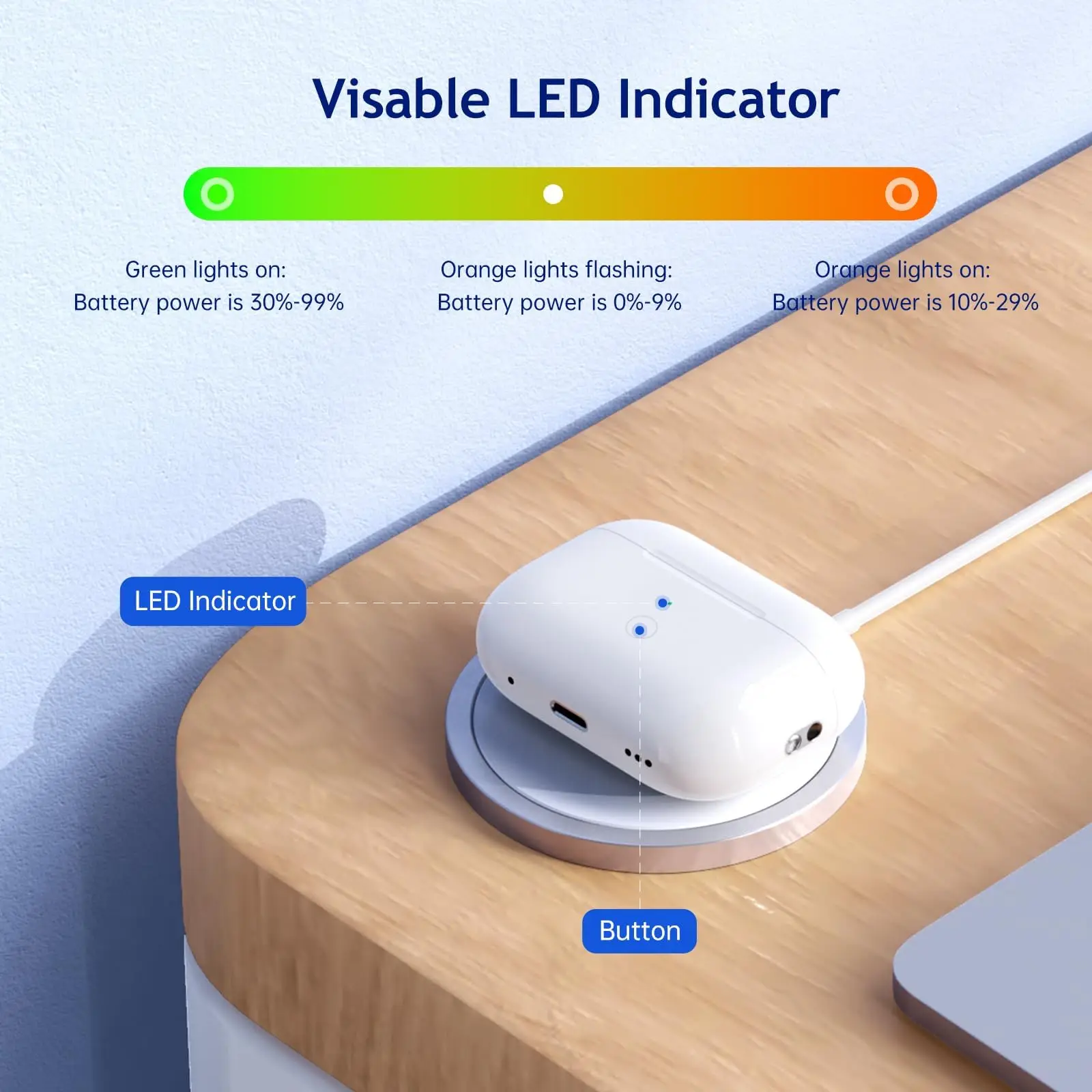 Magsafe Charging Airpod Charging Case Lights Fully Charged Airpods