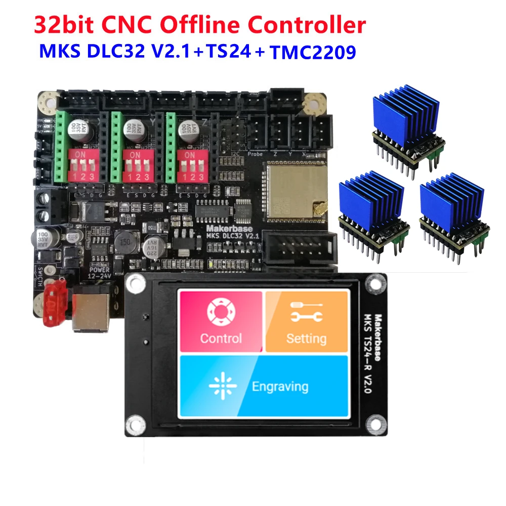 columbian vise TMC2208 stepper motor driver board stepping module TMC 2208 implements cnc stepper driver parts heatsink for cnc3018 controller slot milling cutter