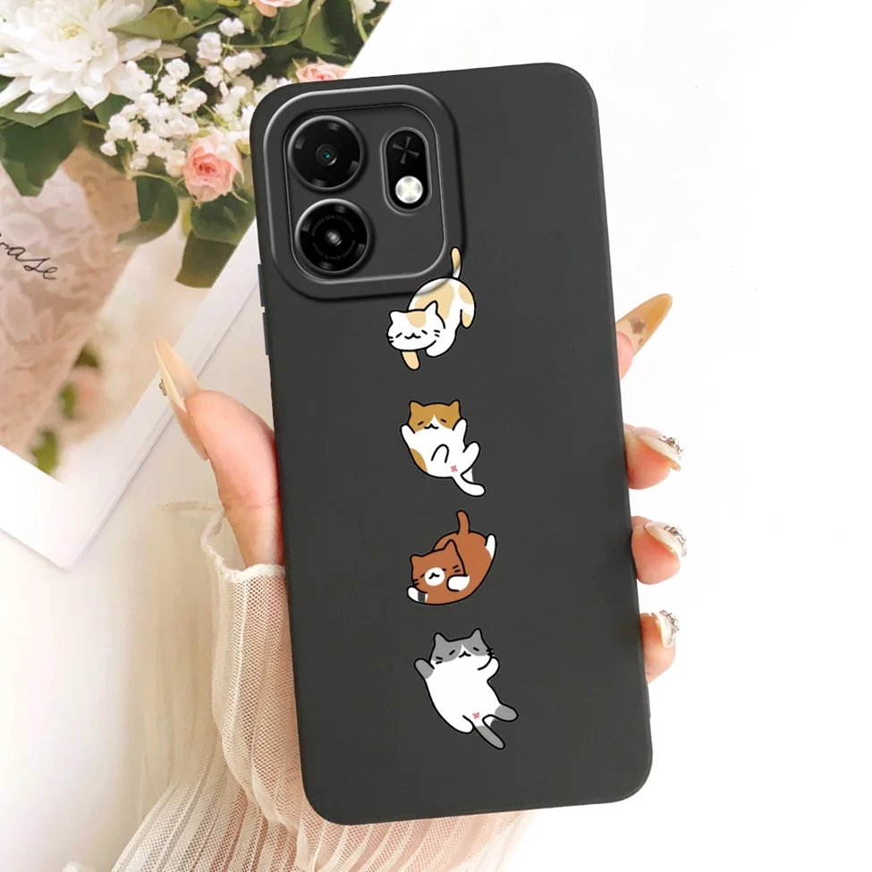 Silicone Cute Cartoon Luxury Flowers Painted Case Cover