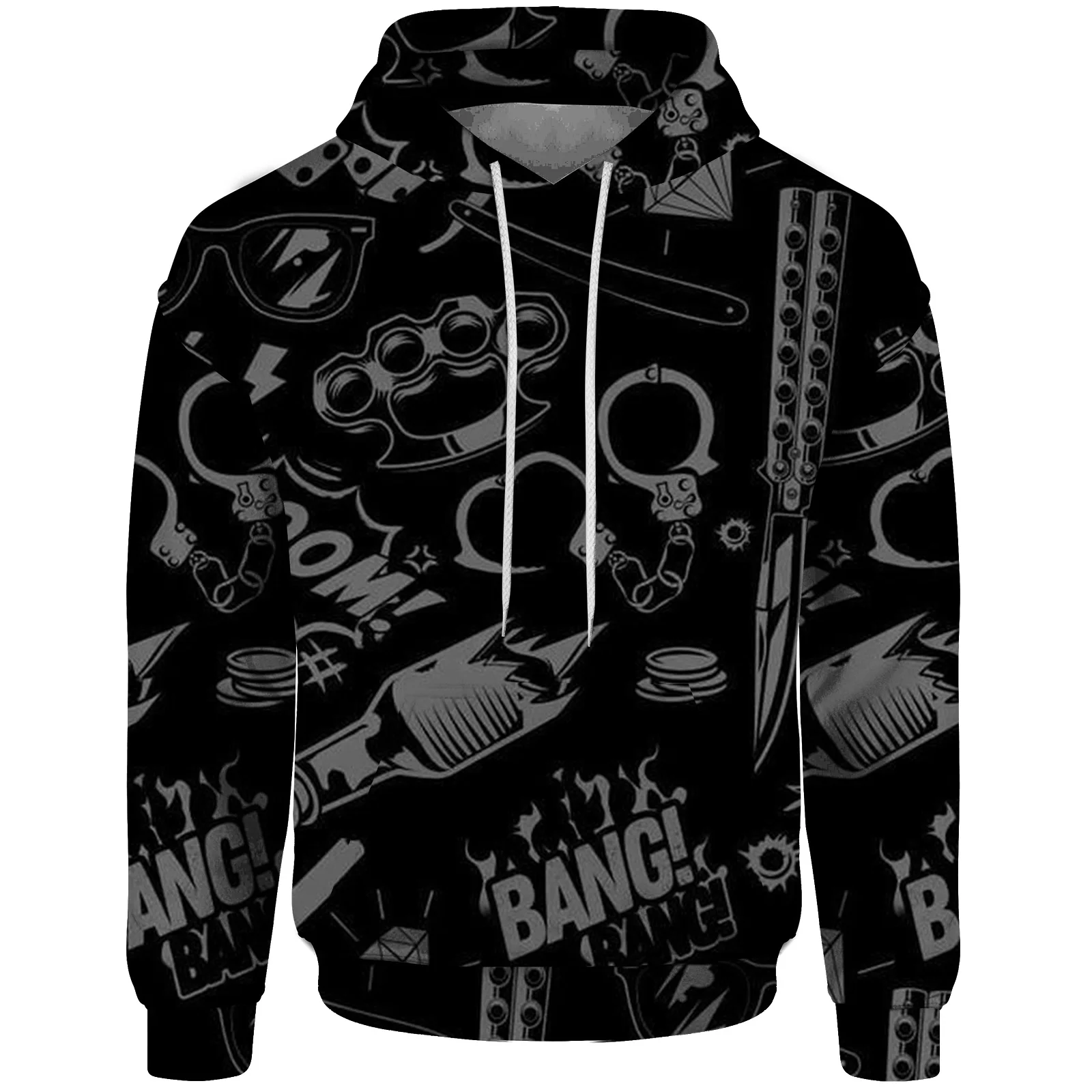 thumbnail image 1 of Sudadera estampada de moda Novedades en sudaderas y sudaderas Ropa de hombre moderna y versátil para otoño Cómoda para hombre, 1 of 5