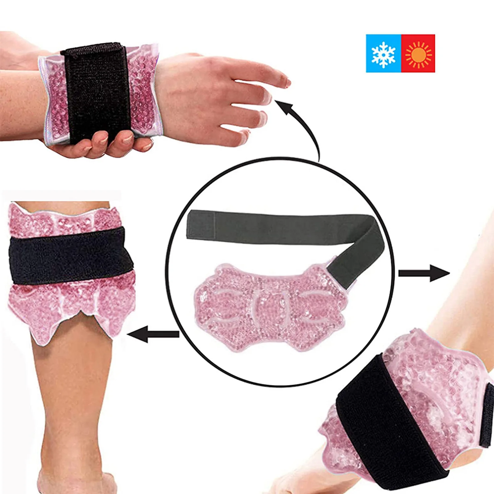 Ankle Cold Wrap Knee Ice Pack Wrap Ice Wrap Ankle Hot Cold Ice Gel Pack Ice Pack For Injuries Reusable Gel Cold Pack For Knee