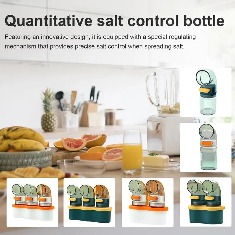 

Quantitative Control Salt Bottle Metering Pepper Shaker Jar Adjustable Spice Organizer Salt Tank Dispenser Kitchen Organizer