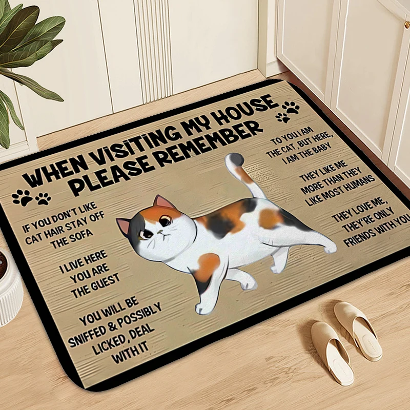 

Digital Print Pet Cat Carpet Living Room Useful Things for Home Non-slip Mat Sleeping Room Rugs Entrance Door Doormat Bathmat