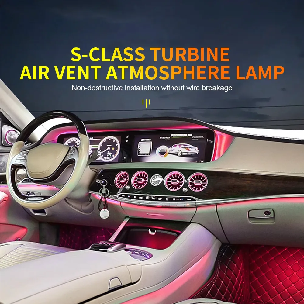 7/64 لونًا لمصابيح LED المحيطة بفتحات تكييف الهواء...