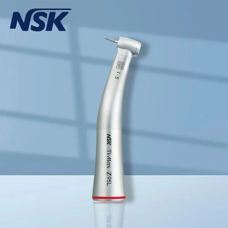 Nsk Pulsante 1:5 Contrangolo Dentale Manipolo Aumentare La Velocità Manipolo Mini Testa Ti Max X95L Interno Spray D'Acqua Anello Rosso