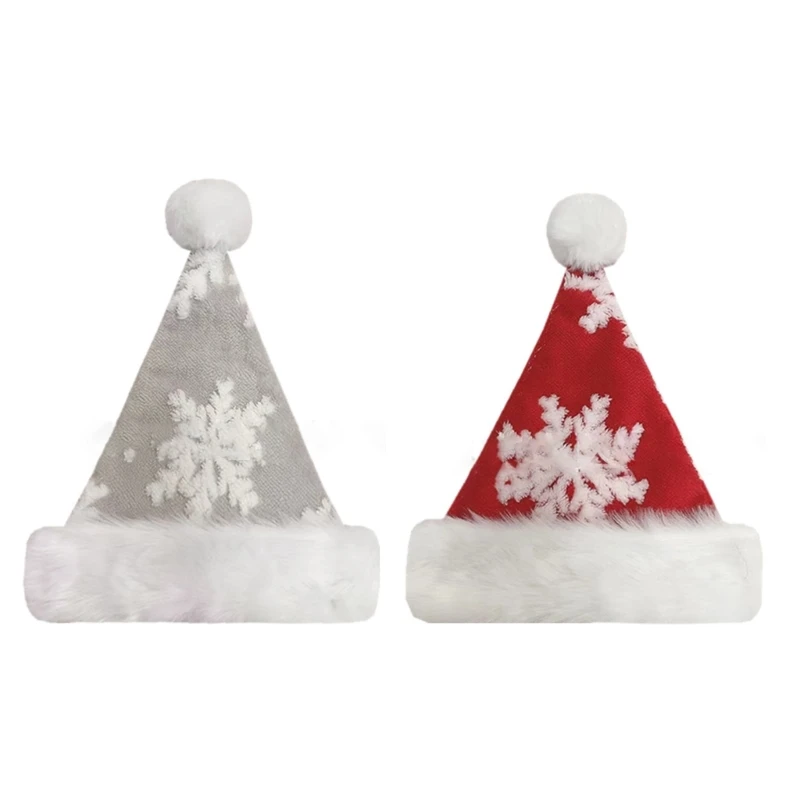MerryChristmas Santa Short Plush Santa Hat Happy New Year Party Props Hats