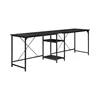 Mainstays Two-Way Convertible Desk with Lower Storage Shelf, Charcoal Finish and Black Metal Frame 4